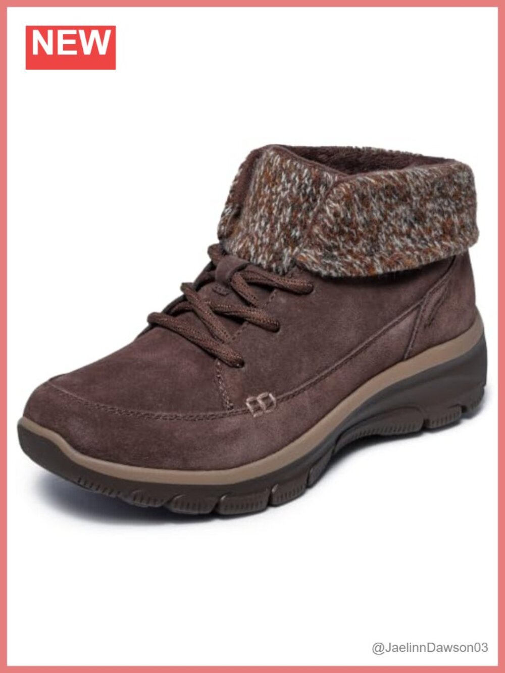 Skechers Women's Easy Going Fall Odyssey Hands Free Slip-in Lace Up Ankle Boot